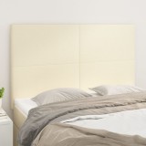 vidaXL Tăblii de pat, 4 buc, crem, 72x5x78/88 cm, piele ecologică 3116144