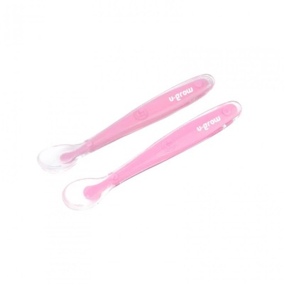 Set 2 lingurite silicon , roz, U-Grow foto