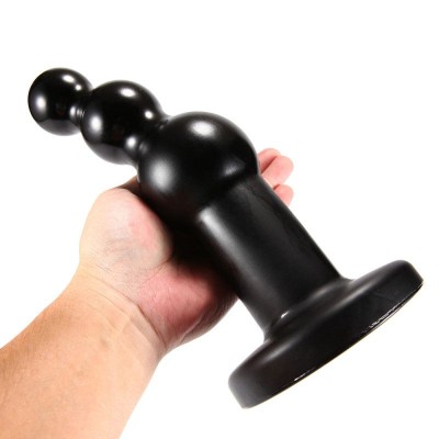 X-MEN 10.63&amp;quot; Extra Girthy Butt Plug Black (27cm) foto