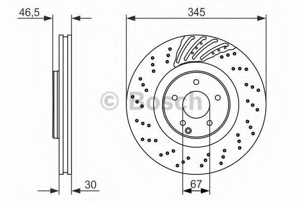 Disc frana MERCEDES C-CLASS (W203) (2000 - 2007) BOSCH 0 986 479 651