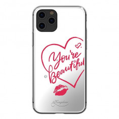 Husa iPhone 11 Pro Max, Cristale Originale Swarovsky, Oglinda, Kingxbar Angel, You&amp;#039;re Beautiful, Mirror foto