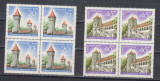 M1 TX2 11 - 1967 - Monumente istorice - perechi de cate patru timbre, Arhitectura, Nestampilat