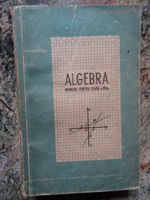 Algebra-manual pentru clasa VIII-Gh.Dumitrescu foto