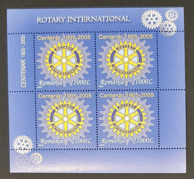 LP 1673 - Centenar Rotary, bloc de 4 timbre - 2005 foto