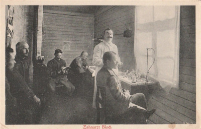 Carte postala document dentistul lagarului Stralsund Primul Razboi, WW1 foto