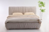 Cumpara ieftin Pat President 180x200 cm Tapitat Stofa Bej Somiera Inclusa ( ML 2506 )