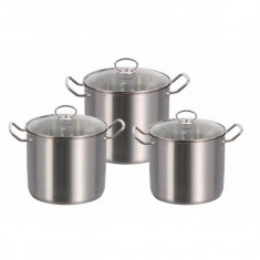 Set 3 Oale Inox cu Capac 6 Piese Ertone ERT MN510 foto