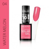 Lac de unghii Solar Gel, Revers, 12 ml, roz, nr 04, water melon