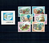 Laos 1990 - Expo Londra, transport, serie si colita neuzata