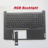 Carcasa superioara cu tastatura Laptop Gaming, Lenovo, IdeaPad 3-15IHU6 Type 82K1, 5CB1D04601, AP39J000900, iluminata, RGB, layout US