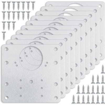 Set Accesorii Balamale Dulap Din 10 Piese, Excitat&amp;reg;，34 Suruburi Incluse, Vine cu surubelnita，Otel Inoxidabil, Argintiu foto