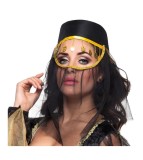 Palarie Fatima cu voal pentru costume orientale sau de carnaval
