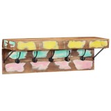 vidaXL Cuier cu raft Maro 73 x 19 x 23 cm Lemn masiv recuperat