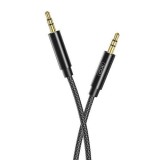 Cablu audio XO NB-R211C, mini jack 3.5 mm AUX, 1m, Negru
