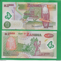 = ZAMBIA - 1000 KWACHA - 2008 - UNC - POLYMER = foto