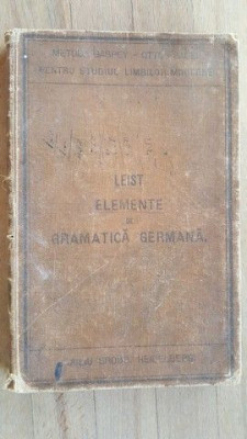 Elemente de gramatica germana- Leist foto