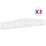 Cumpara ieftin Cosuri gabion arcuite 3 buc, 400x30x40/60 cm, fier galvanizat