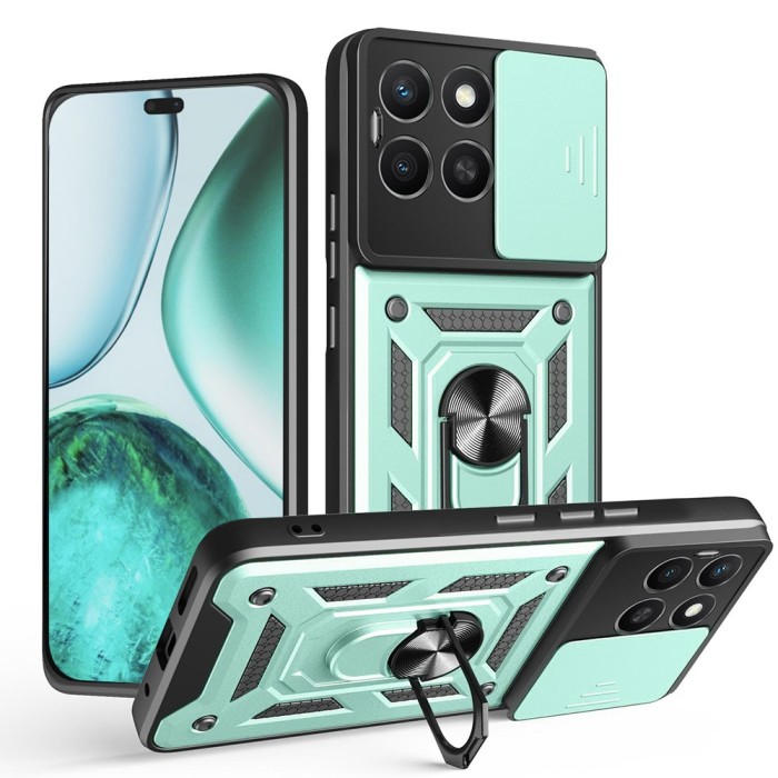 Husa Honor X8c protectie camera Techsuit CamShield Series, verde