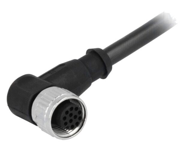 Conector M12 mamă cu cablu 2m