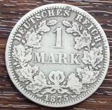 (A243) MONEDA DIN ARGINT GERMANIA - 1 MARK 1875, LIT. A, NECURATATA, Europa