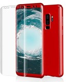 Cumpara ieftin Husa GloMax FullBody Rosu pentru Samsung Galaxy S9 Plus cu folie de sticla inclusa