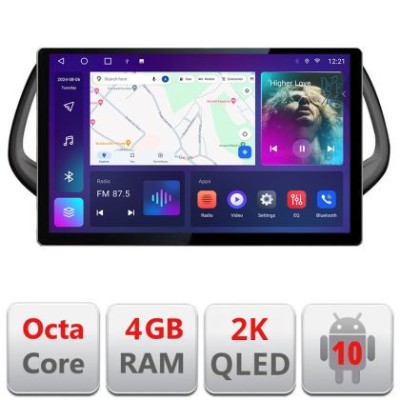 Navigatie dedicata Jeep Compass 2017 N-739 Edonav ecran 13&amp;quot; 2K 8 si 128 Android Waze USB Navigatie 4G 360 Toslink Youtube Radio KI CarStore Technology foto