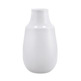 Cumpara ieftin Vaza flori sticla alba 14,5 x 27 cm