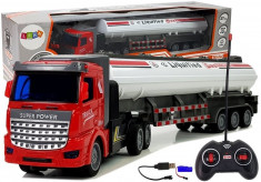 Camion de jucarie RC, cu telecomanda si remorca cisterna, 1:48, 9079 foto