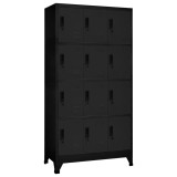 Cumpara ieftin Fiset, negru, 90x45x180 cm, otel