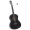 vidaXL Chitară clasică &icirc;ncepători, negru, 4/4 39&quot;, lemn de tei