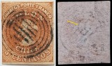 Chile,1854, Scott 3, filigran &quot;b&quot;