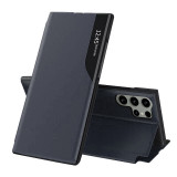Husa Samsung Galaxy S23 Ultra Eco Leather View flip tip carte, albastru