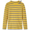 Tricou pentru copii cu m&acirc;neci lungi, ocru, 128, vidaXL