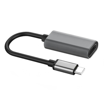 Adaptor Video USB-C La HDMI Techstar&amp;reg; ZFZST30, 4K Ultra HD, Compatibil Monitor, Computer, Tableta, Gri foto