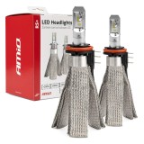 Becuri auto LED H15 AMiO seria RS+ CANBUS slim 50W, 25W/lampa, 3500 lm, 6000K, 12-36V, adaptor rotativ, radiator din cupru flexibil