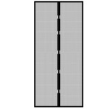 Plasa protectie insecte / tantari cu inchidere magnetica, Delight, pentru usi, poliester, negru, 100 x 210 cm