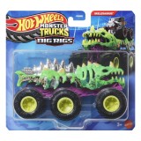 HOT WHEELS MONSTER TRUCK BIG RIGS MASINUTA METALICA CU 6 ROTI SKELESAURUS SCARA