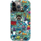 Husa compatibila cu Apple iPhone 13 Pro Max model Modern Graffity, Silicon, TPU, Viceversa, Transparent, Carcasa