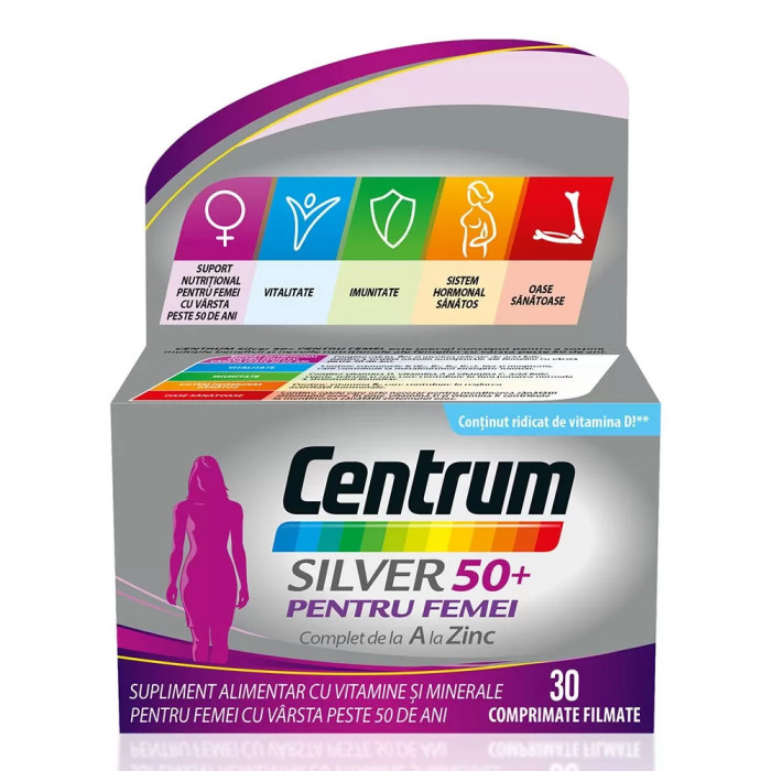 Centrum Silver 50+ pentru femei, 30 comprimate, GSK