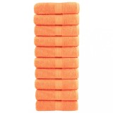 vidaXL Prosoape de baie premium SOLUND, 10 buc. portocalii, 30x30 cm, 600 g/m&sup2;