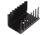 Radiator Negru TO220 22x28x38mm 9,9K/W