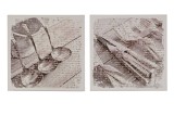 Cumpara ieftin Set 2 tablouri canvas 40x1,8x40h