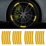 Set 20 bucati Elemente Reflectorizante &quot;Wheel Arch&quot; pentru autoturisme, biciclete, motociclete, atv-uri, scutere, culoare Orange, AVEX