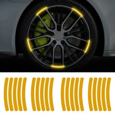 Set 20 bucati Elemente Reflectorizante &amp;quot;Wheel Arch&amp;quot; pentru autoturisme, biciclete, motociclete, atv-uri, scutere, culoare Orange foto