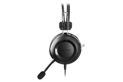 CASTI A4tech, cu fir, standard, utilizare multimedia, microfon pe brat, conectare prin USB 2.0, negru, &amp;amp;quot;HU-35&amp;amp;quot;, (timbru verde 0.8 lei) foto