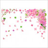 Sticker decorativ, Flori roz cu fluturasi 115 cm, 139-1STK