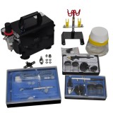 Vidaxl Set compresor aerograf cu 3 pistoale