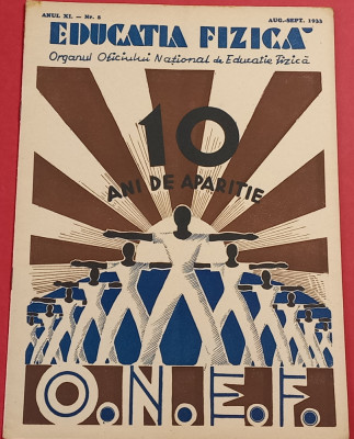 Revista(interbelica)-ONEF-Organul National Educatie Fizica Sport (aug-sept.1933) foto