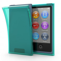 Husa kwmobile pentru Apple iPod Nano 7, Silicon, Verde/Transparent, 13370.07