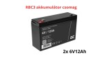 Pachet de baterii de &icirc;nlocuire APC RBC3 (2x 6V 12Ah)